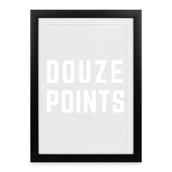 DOUZE POINTS Festival Eurovision de la chanson Malmö 2024 - Affiche encadrée (27 × 37 cm) - noir - Devant