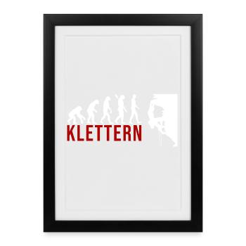 Ecolution Klettern - Gerahmtes Poster (27 × 37 cm) - Schwarz - Vorne