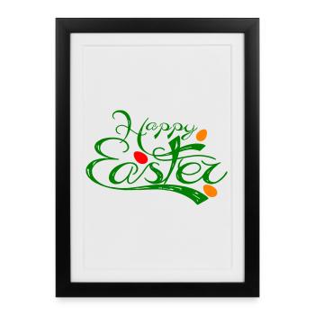 Happy Easter Osterfest - Framed poster (27 × 37 cm) - black - Front