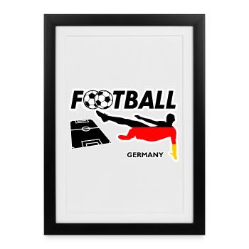 Football Fever Germany - Framed poster (27 × 37 cm) - black - Front