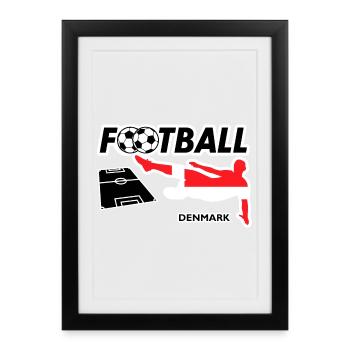 Football Fever Denmark - Framed poster (27 × 37 cm) - black - Front