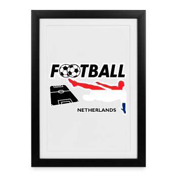 Football Fever Netherlands - Framed poster (27 × 37 cm) - black - Front