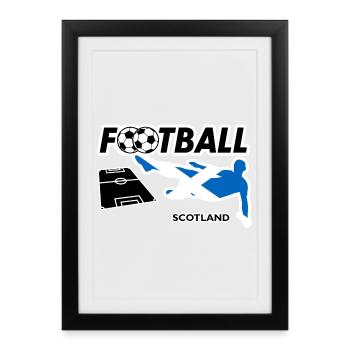 La fièvre du football en Écosse - Affiche encadrée (27 × 37 cm) - noir - Devant