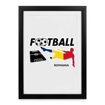 Football Fever Romania - Framed poster (27 × 37 cm) - black - Front