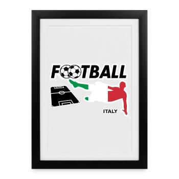 Football fever Italy - Framed poster (27 × 37 cm) - black - Front