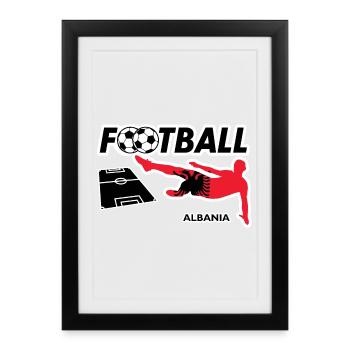 Football Fever Albania - Framed poster (27 × 37 cm) - black - Front