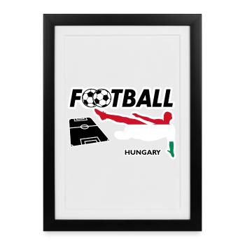 Football fever Hungary - Framed poster (27 × 37 cm) - black - Front