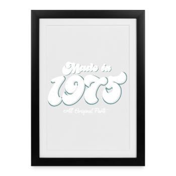 Vintage 1973 Retro Typography Design - Framed poster (27 × 37 cm) - black - Front