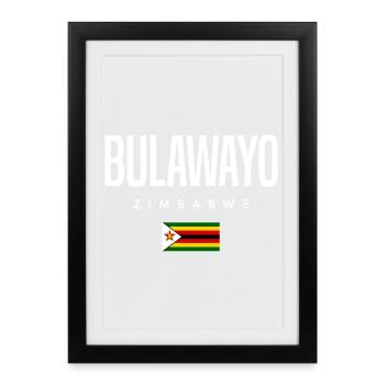Bulawayo Zimbabwe - Framed poster (27 × 37 cm) - black - Front