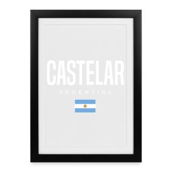 Castelar Argentine Argentine - Affiche encadrée (27 × 37 cm) - noir - Devant