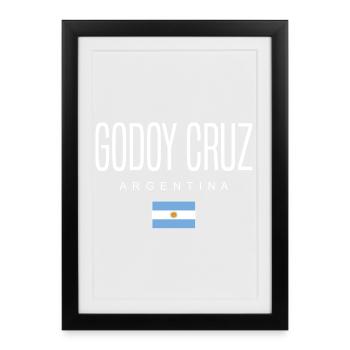 Godoy Cruz Argentine Argentin - Affiche encadrée (27 × 37 cm) - noir - Devant