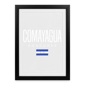 Comayagua, Honduras, Honduras - Affiche encadrée (27 × 37 cm) - noir - Devant