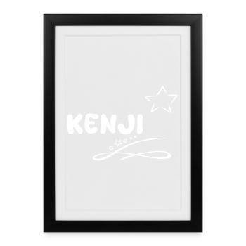 Cadeau Kenji - Affiche encadrée (27 × 37 cm) - noir - Devant