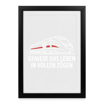 Railway Enjoy life to the fullest Railway - Framed poster (27 × 37 cm) - black - Front