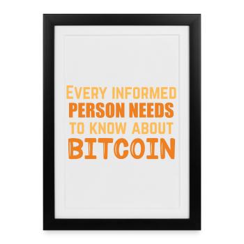 Bitcoin Informed - Framed poster (27 × 37 cm) - black - Front