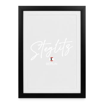 Steglitz - Berlin Flag - Berlin Bear - Framed poster (27 × 37 cm) - black - Front
