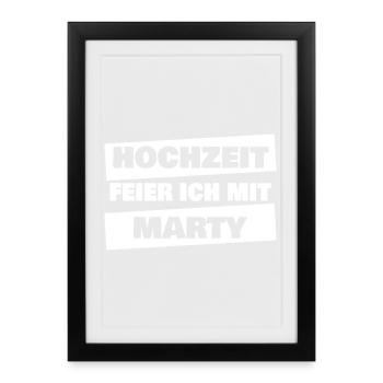 Marty as a bachelor party - Framed poster (27 × 37 cm) - black - Front