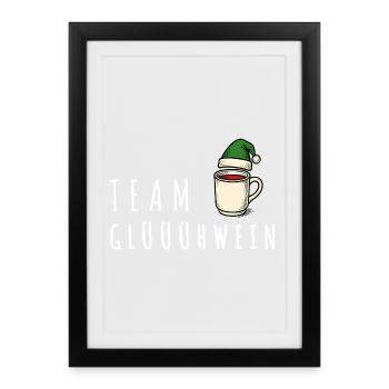 Équipe Vin Chaud – Noël Punch du Marché de l’Avent - Affiche encadrée (27 × 37 cm) - noir - Devant