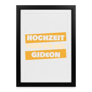 Gideon de la fête de garçon - Affiche encadrée (27 × 37 cm) - noir - Devant