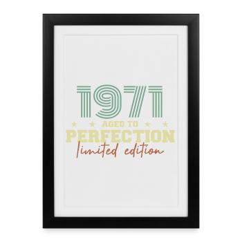 1971 - Framed poster (27 × 37 cm) - black - Front