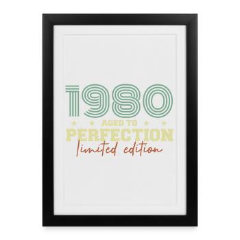 1980 - Affiche encadrée (27 × 37 cm) - noir - Devant