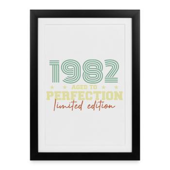 1982 - Affiche encadrée (27 × 37 cm) - noir - Devant