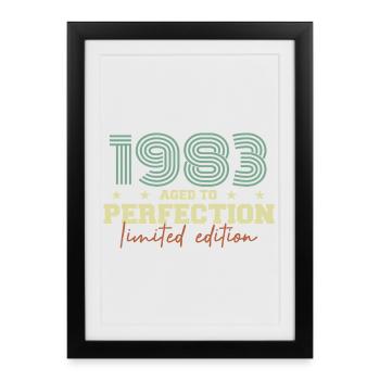 1983 - Affiche encadrée (27 × 37 cm) - noir - Devant
