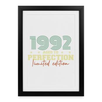 1992 - Affiche encadrée (27 × 37 cm) - noir - Devant