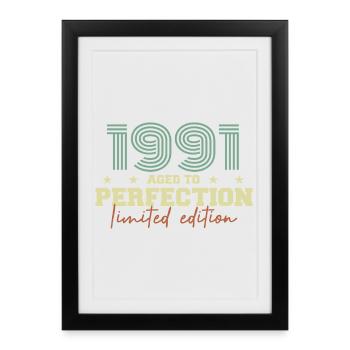 1991 - Affiche encadrée (27 × 37 cm) - noir - Devant