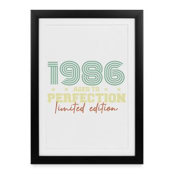 1986 - Affiche encadrée (27 × 37 cm) - noir - Devant