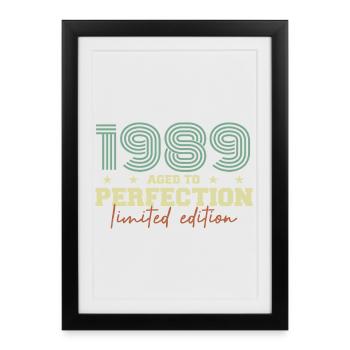 1989 - Affiche encadrée (27 × 37 cm) - noir - Devant
