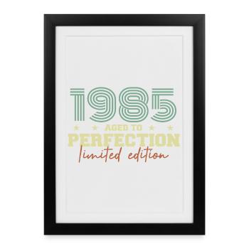 1985 - Affiche encadrée (27 × 37 cm) - noir - Devant