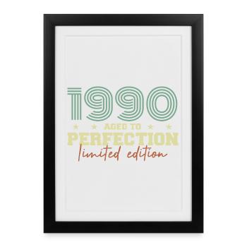 1990 - Affiche encadrée (27 × 37 cm) - noir - Devant