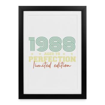 1988 - Framed poster (27 × 37 cm) - black - Front