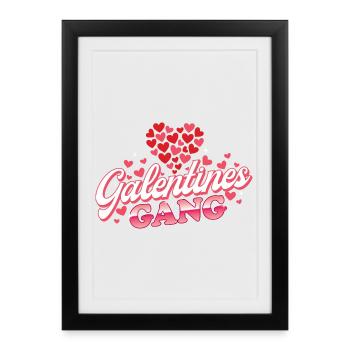 Galentines Gang Matching Look for Gals February 13 - Framed poster (27 × 37 cm) - black - Front