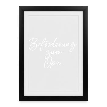 Promotion to Grandpa (white) - Framed poster (27 × 37 cm) - black - Front