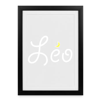 Leo - Framed poster (27 × 37 cm) - black - Front