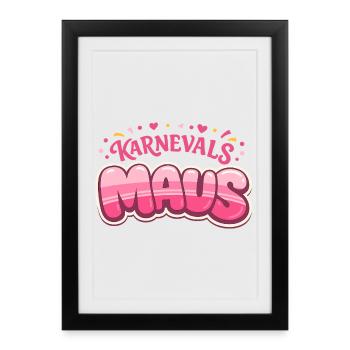 Carnival Mouse Cologne – Cologne Carnival - Framed poster (27 × 37 cm) - black - Front