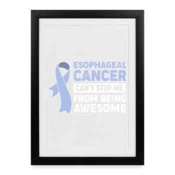 Cancer de l’œsophage Survivant du cancer de la chimiothérapie - Affiche encadrée (27 × 37 cm) - noir - Devant
