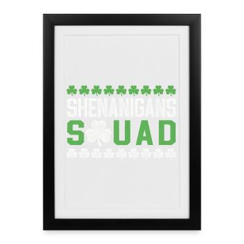 Shenanigans Squad - Framed poster (27 × 37 cm) - black - Front