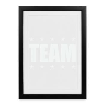 Équipe avec des stars - Affiche encadrée (27 × 37 cm) - noir - Devant