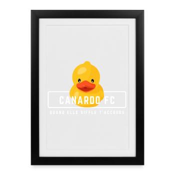 Humor couple in love canardo FC man - Framed poster (27 × 37 cm) - black - Front