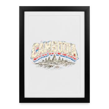 Kambodscha Kambodschaner Cambodia - Framed poster (27 × 37 cm) - black - Front