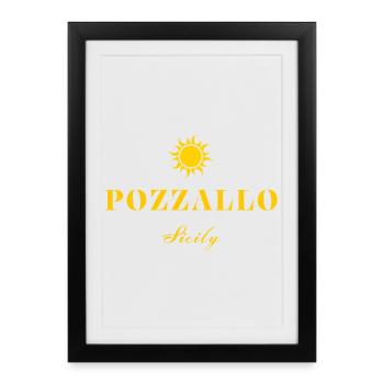 Pozzallo Sicily Sun - Framed poster (27 × 37 cm) - black - Front