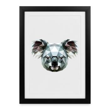 Koala Bear Australie Koala Bears Koala mignons Koala - Affiche encadrée (27 × 37 cm) - noir - Devant