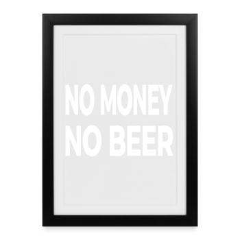 Bier - Gerahmtes Poster (27 × 37 cm) - Schwarz - Vorne