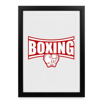 Boîtes de boxe - Affiche encadrée (27 × 37 cm) - noir - Devant