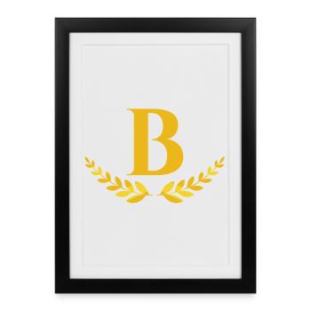 b - Affiche encadrée (27 × 37 cm) - noir - Devant