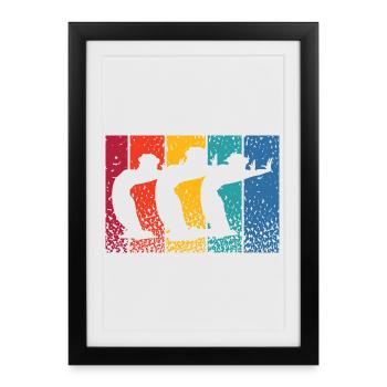 Artistic Swim Team Synchronized Swimming - Framed poster (27 × 37 cm) - black - Front