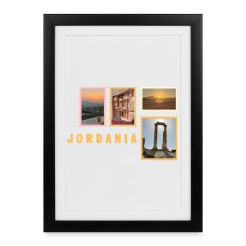 Jordan Collage - Affiche encadrée (27 × 37 cm) - noir - Devant